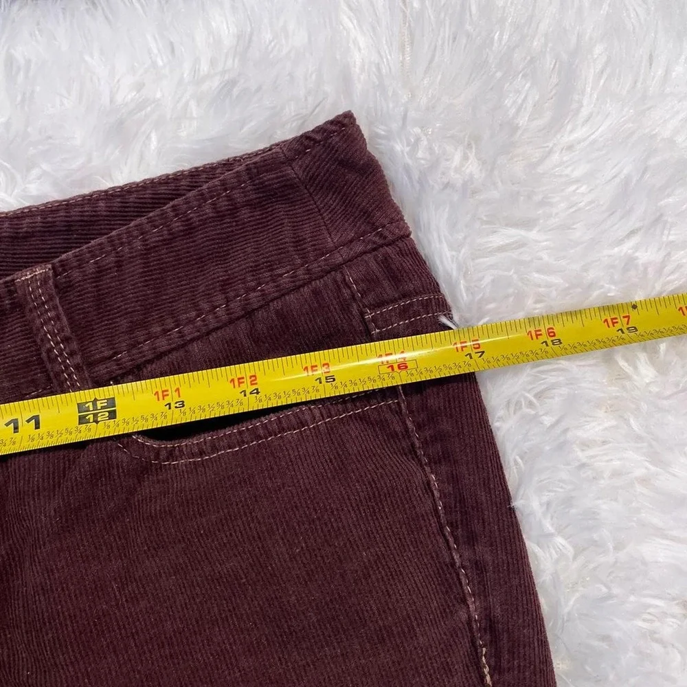 y2k brown corduroy cotton flare bootcut pants size 7